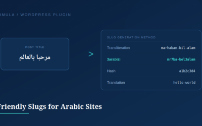 Friendly Slugs for Arabic Sites